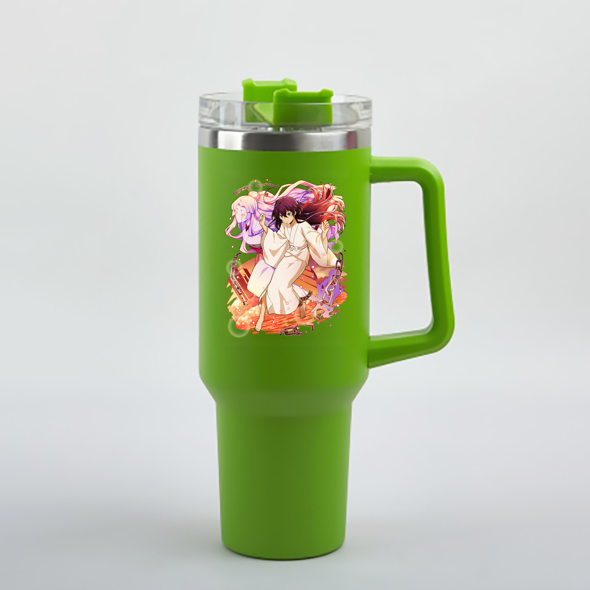 （画像用） 文豪ストレイドッグス Bungo Stray Dogs 1200mL車用タンブラー - クリスタルステッカー（プラスチックストロー付き）
